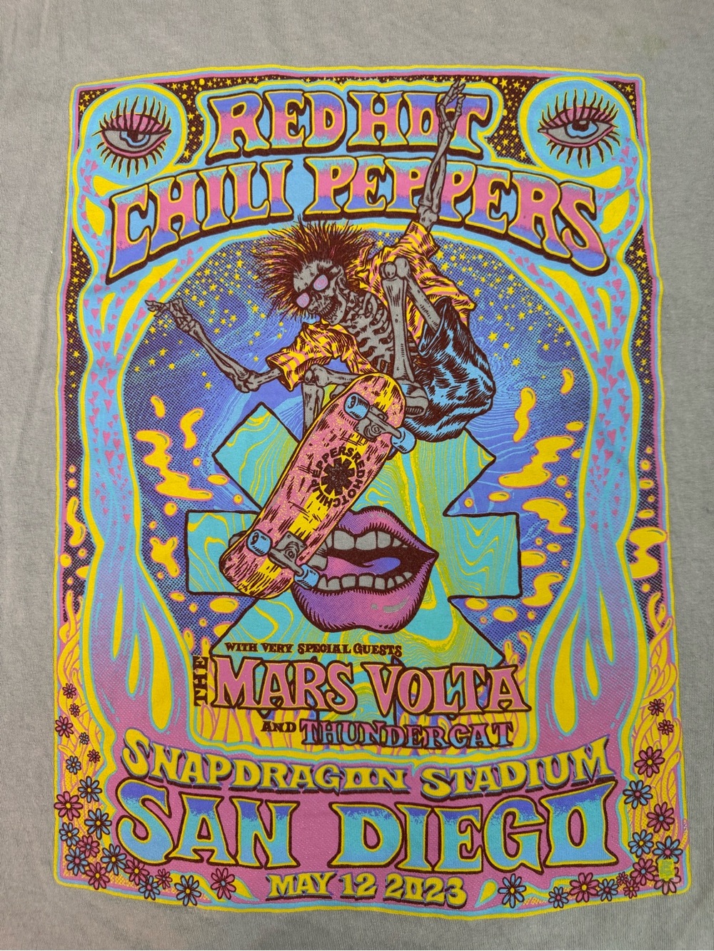 Red Hot Chili Peppers | The Mars Volta Concert T-Shirt | Beige | Size L - Picture 3 of 9